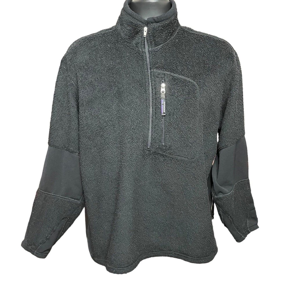 PATAGONIA Regulator Polartec Fleece Jacket Mens Large Black Full Zip Made in USA